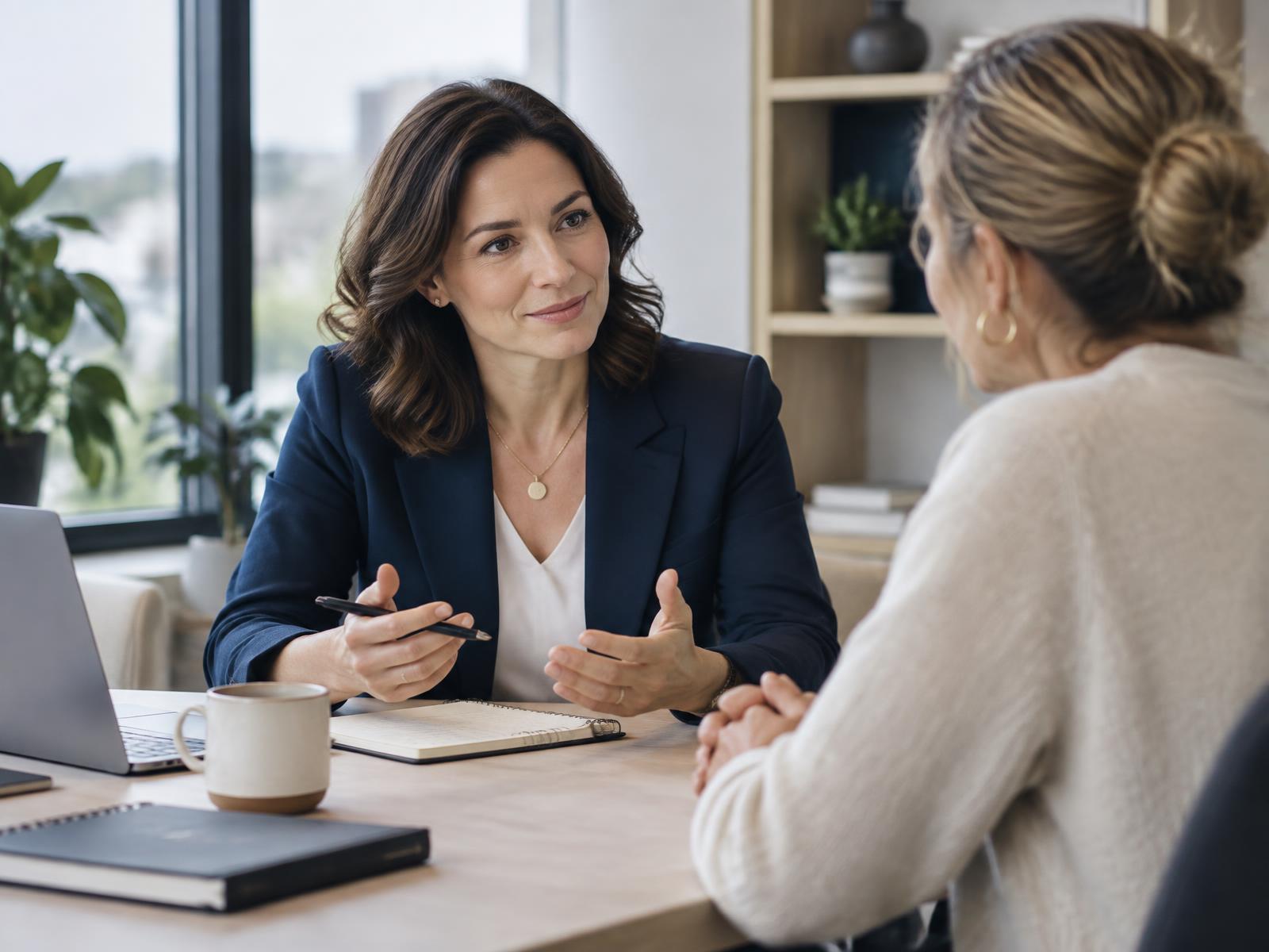 Business advisor in a strategy session with a small business owner